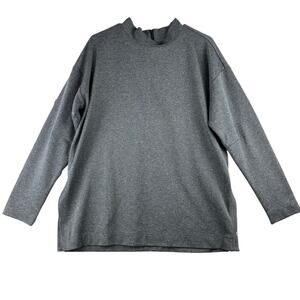 Levelwear Long Sleeve Mock Neck Golf Sweater Men’s XL Grey Ribbed Preppy Active